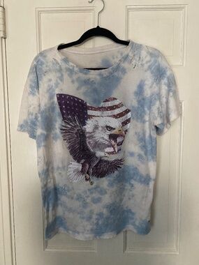 Patriot Eagle 4th of July tshirt baggy